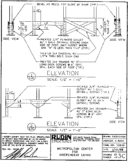 [engineering drawing of supports]